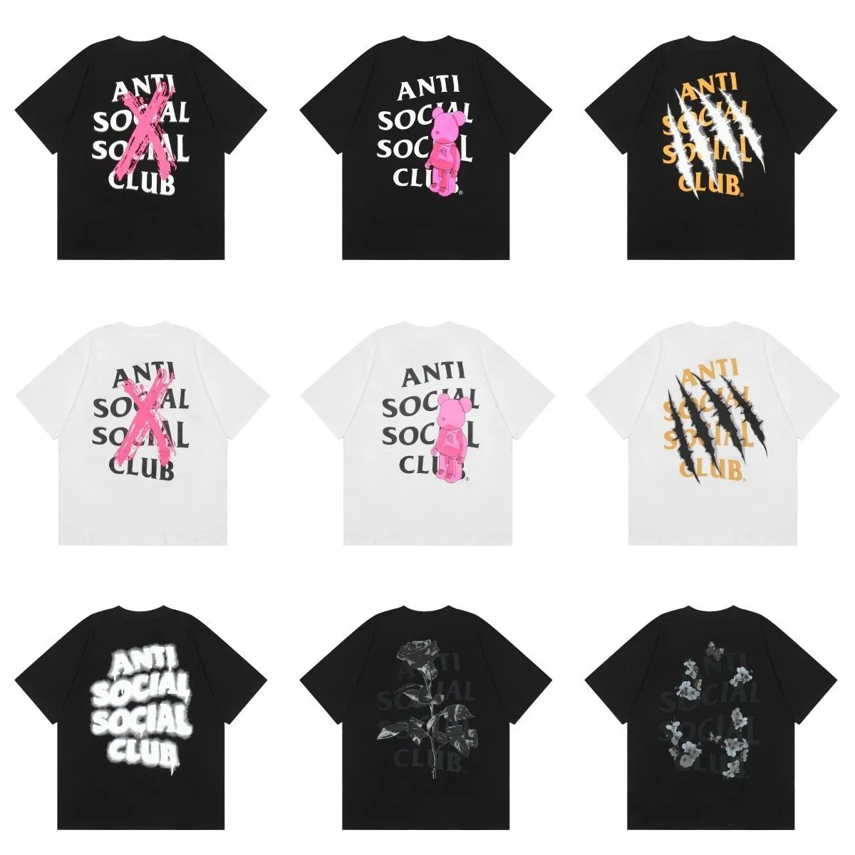 Anti Social Social Club Black and White T-Shirts
