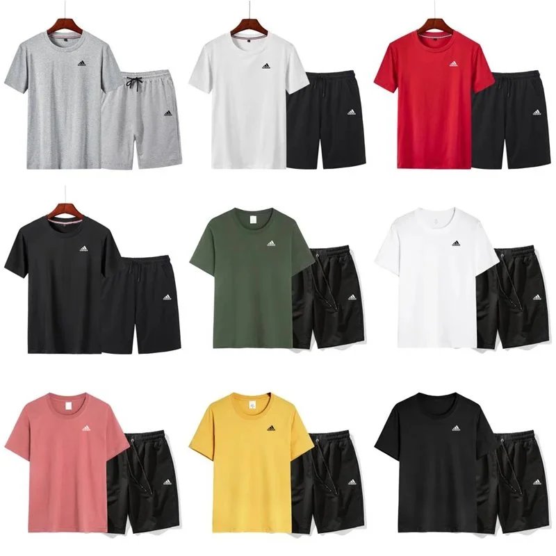 Adidas T-Shirt and Shorts Sets in Various Colors