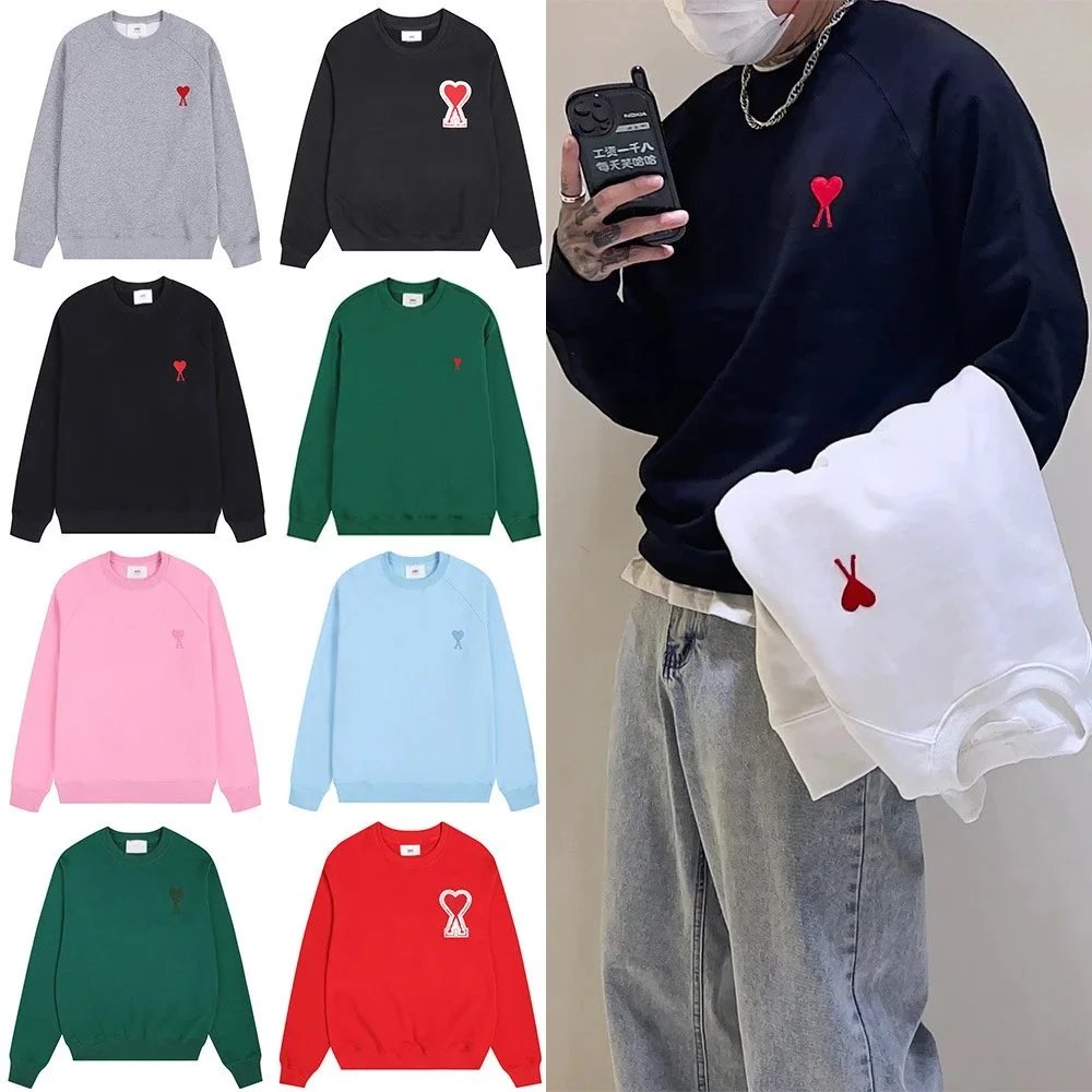 AM1 Heart Black Crewneck Sweatshirt