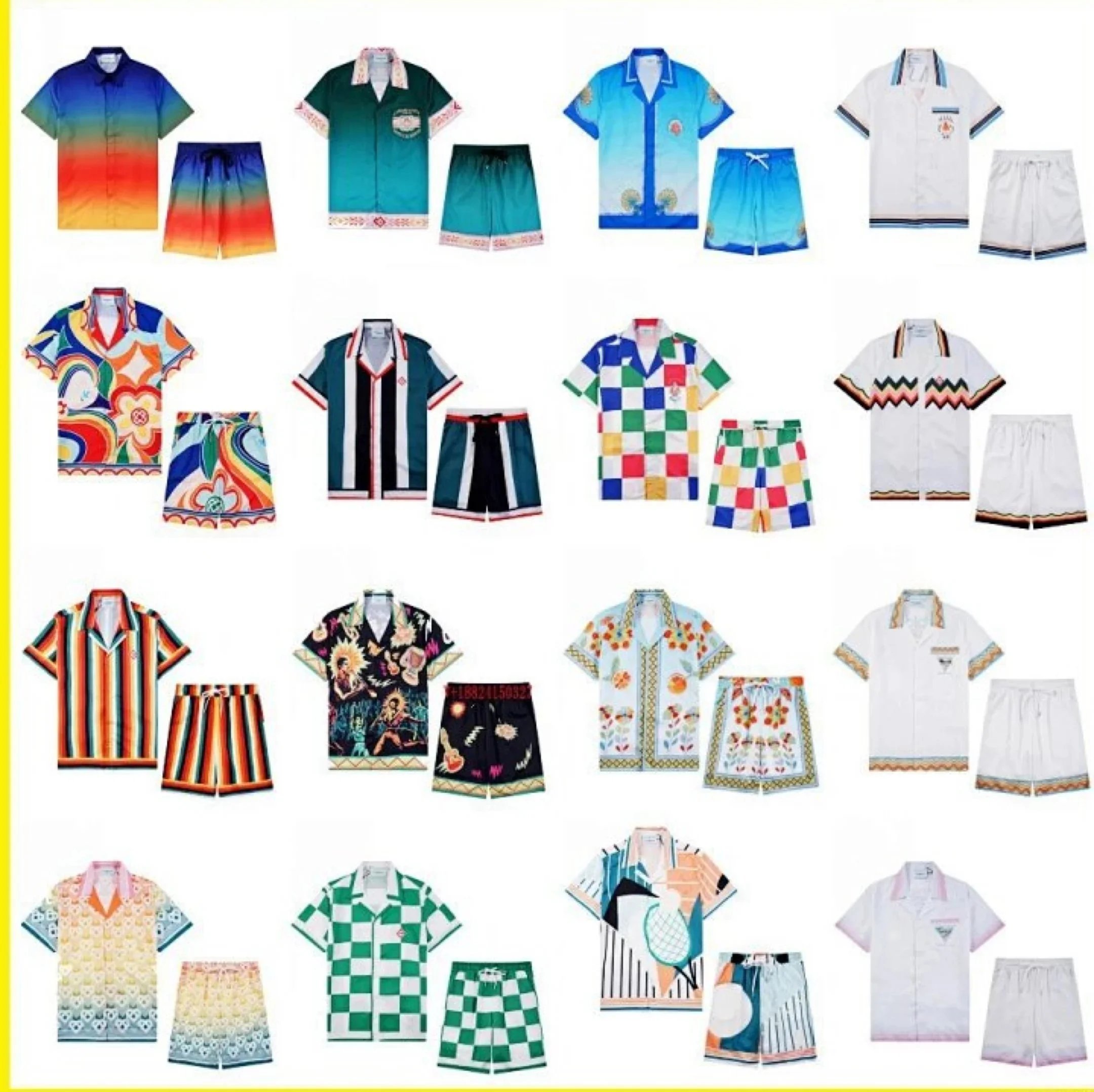 Diverse Short Sleeve Shirt and Shorts Sets