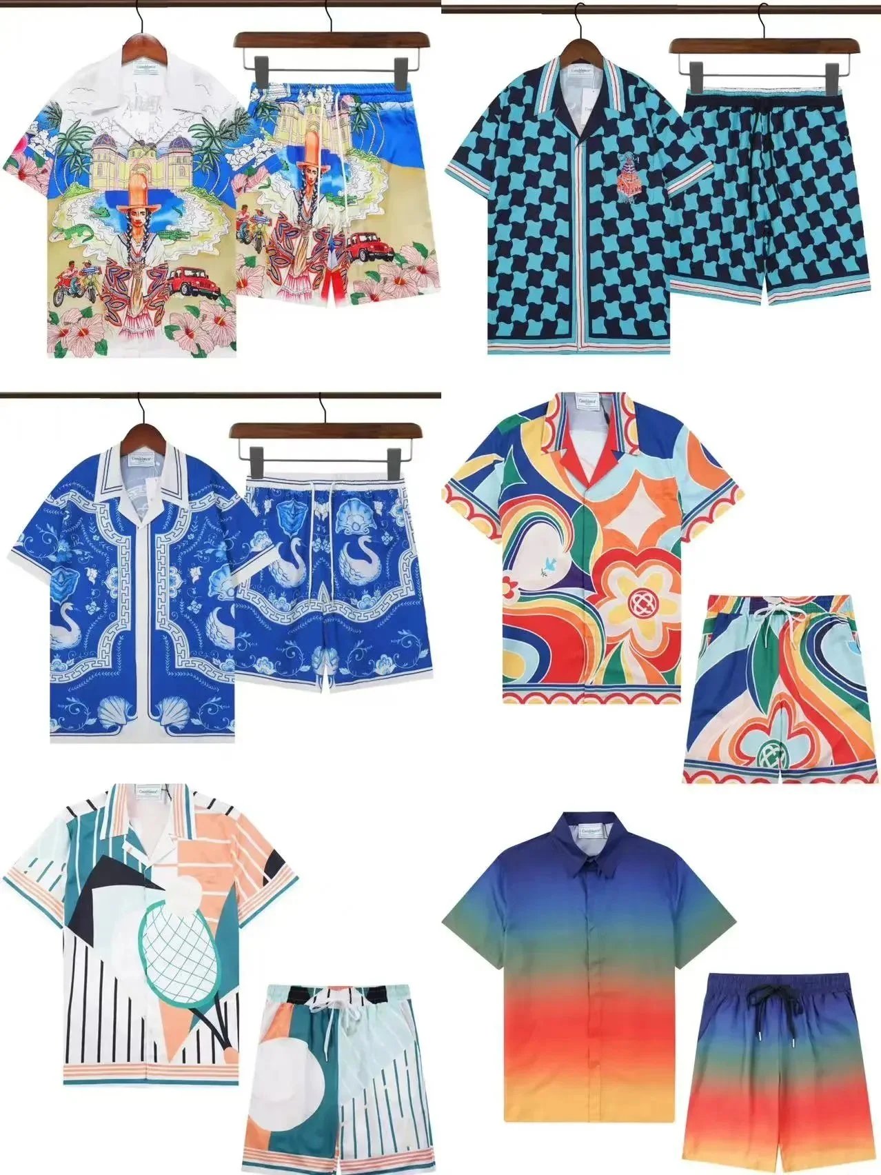 Dolce & Gabbana Colorful Short Sleeve Shirt and Shorts Set