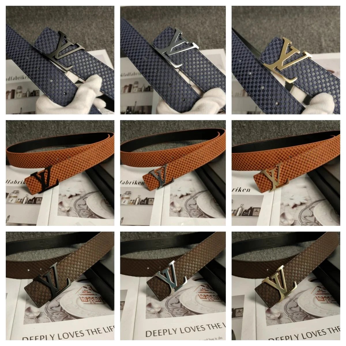 Louis Vuitton Blue Woven Belt with LV Buckle