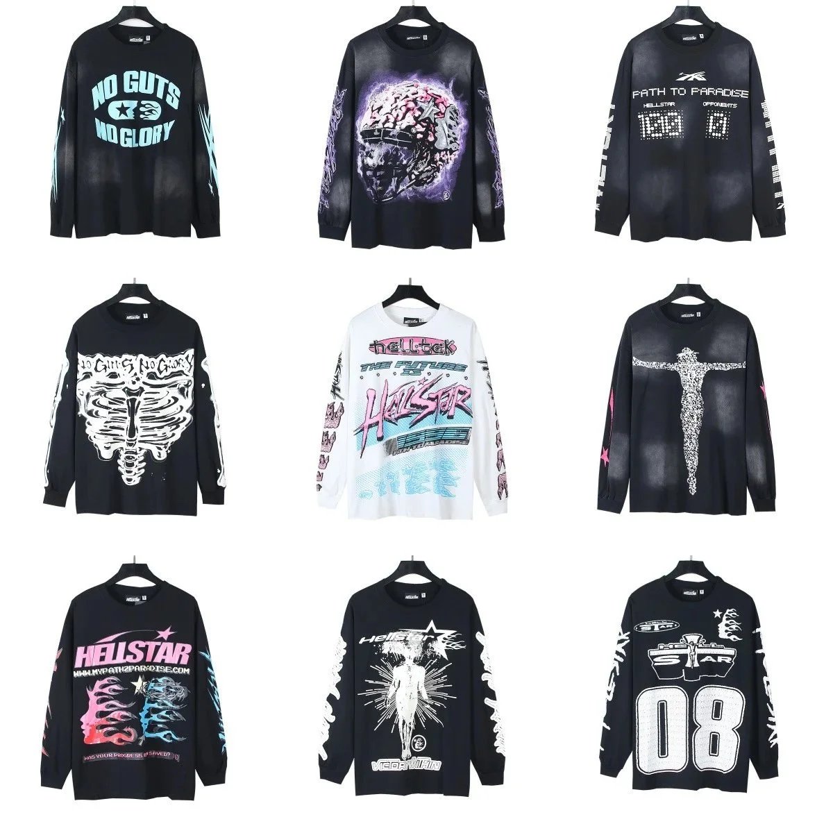 Hellstar Black Long Sleeve Graphic Tee