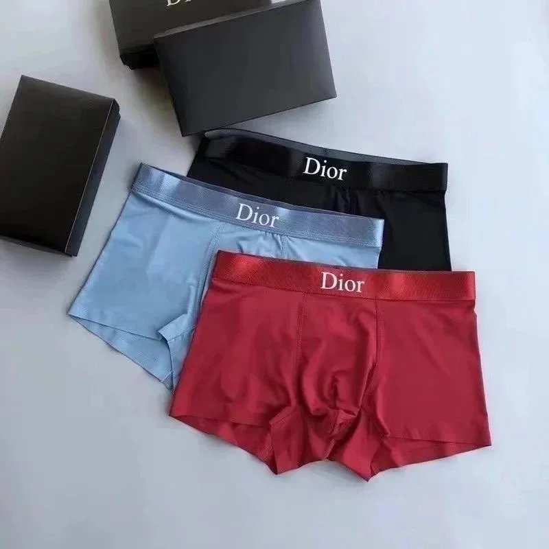 Dior Red, Blue, and Black Boxer Shorts Set
