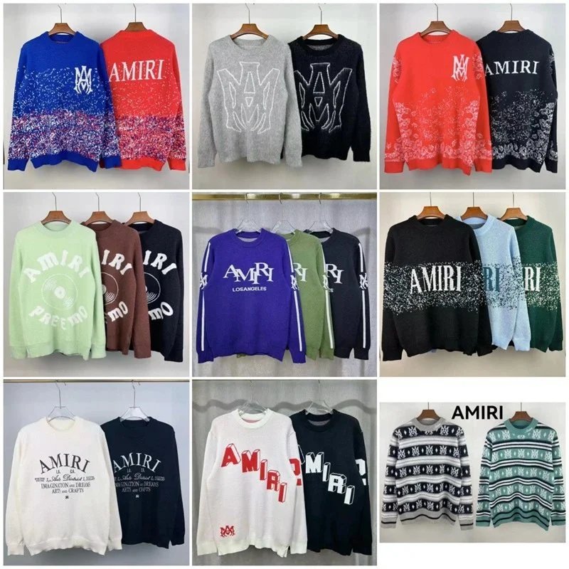 Amiri Colorful Graphic Crewneck Sweaters