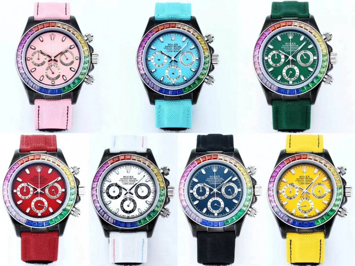 Rolex Rainbow Bezel Multi-Color Watches
