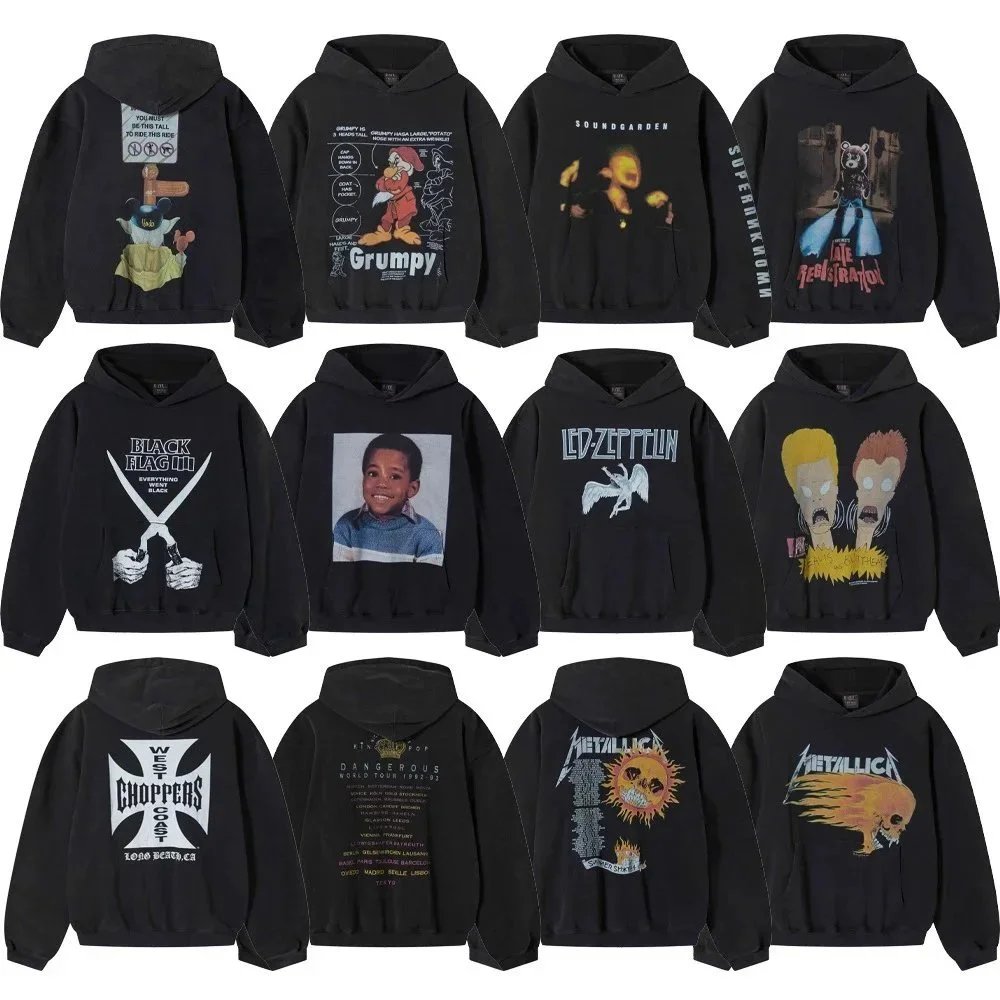 Black Graphic Hoodie