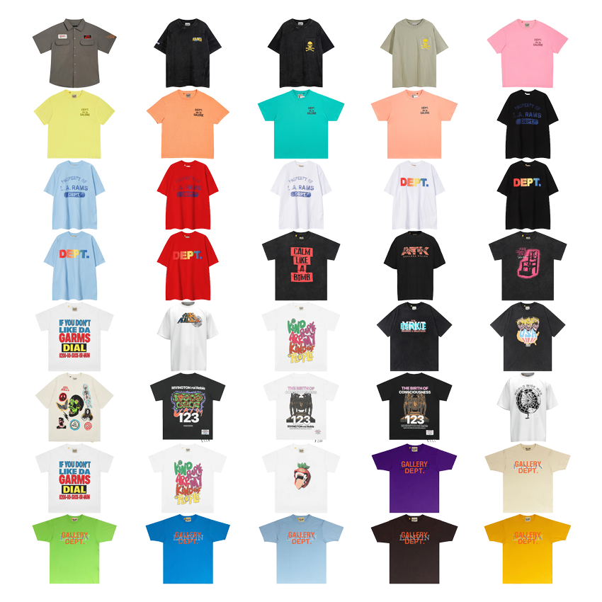 Gallery Dept. Colorful Short Sleeve T-Shirts Collection