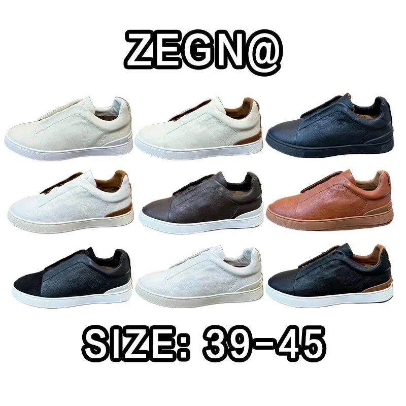 ZEGN@ Leather Slip-O