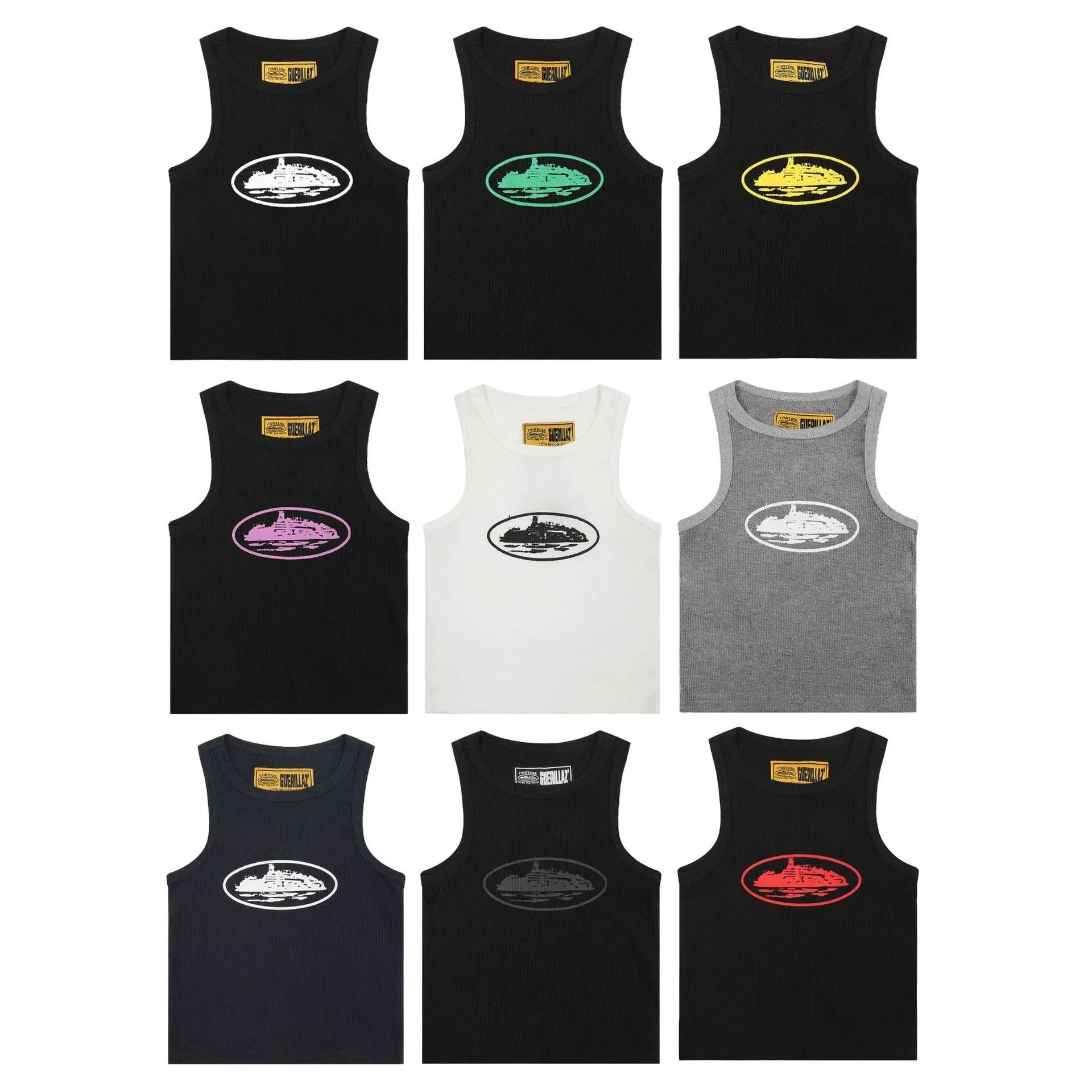 Gorillaz Black Tank Top with Ship Logo