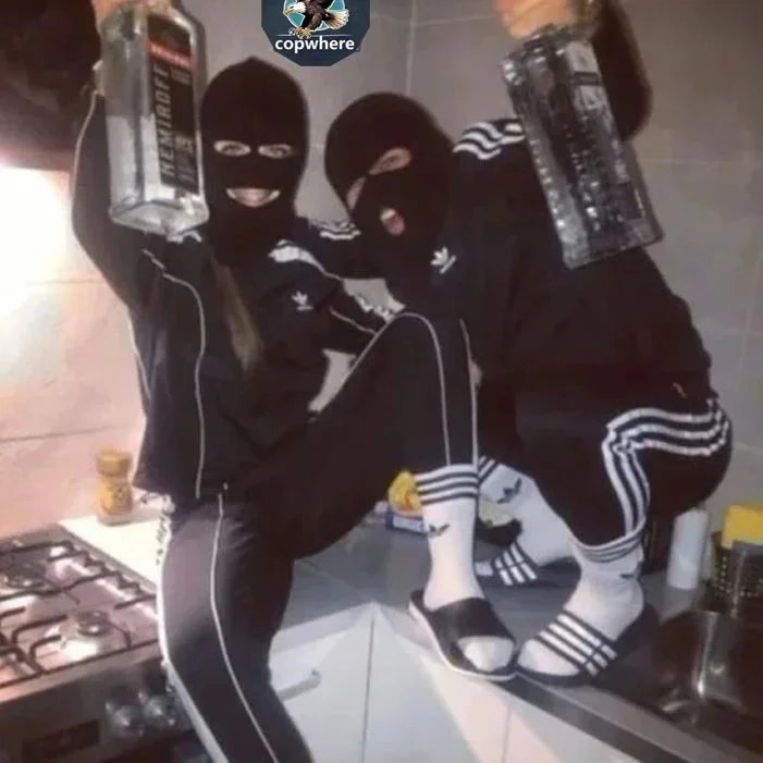 Adidas Black Track Suit with White Stripes