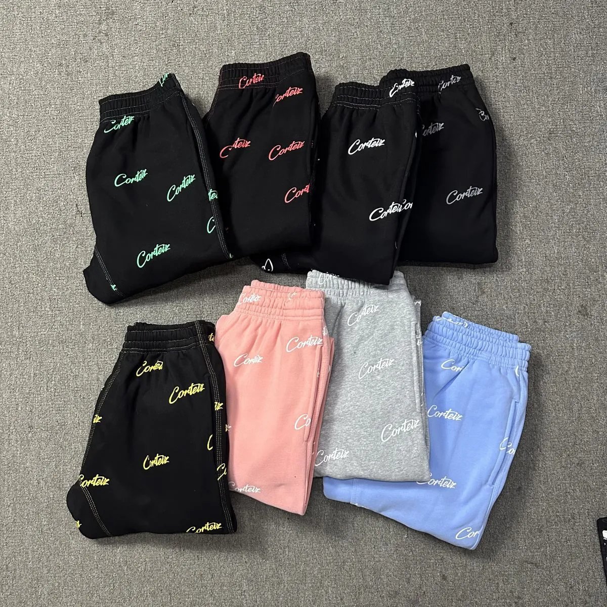 Cortez Black Grey Pink Blue Sweatpants