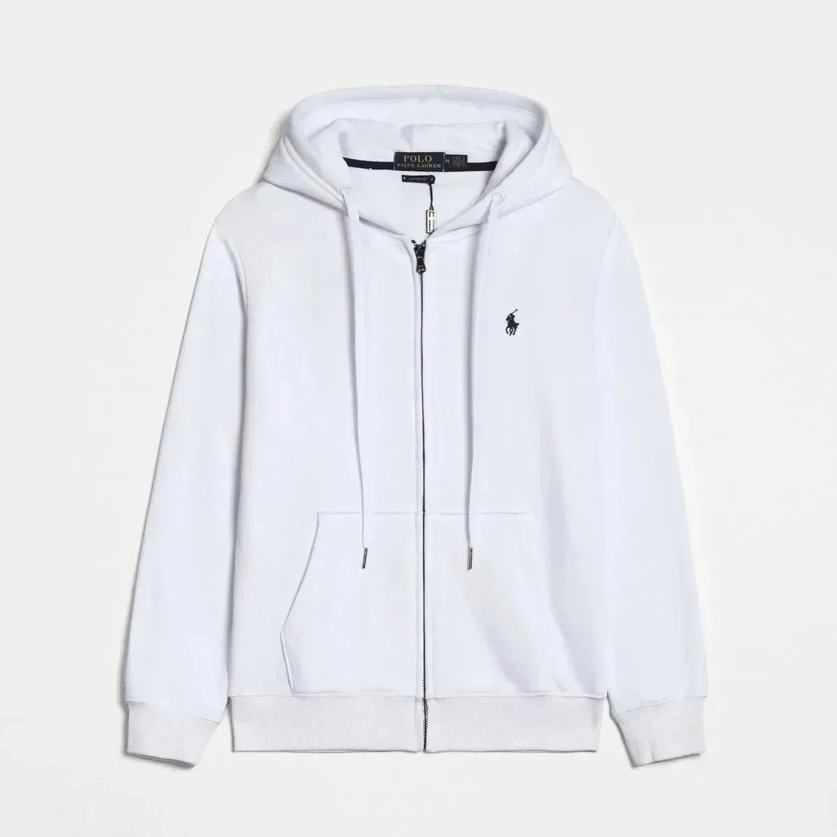 Polo Ralph Lauren White Zip-Up Hoodie