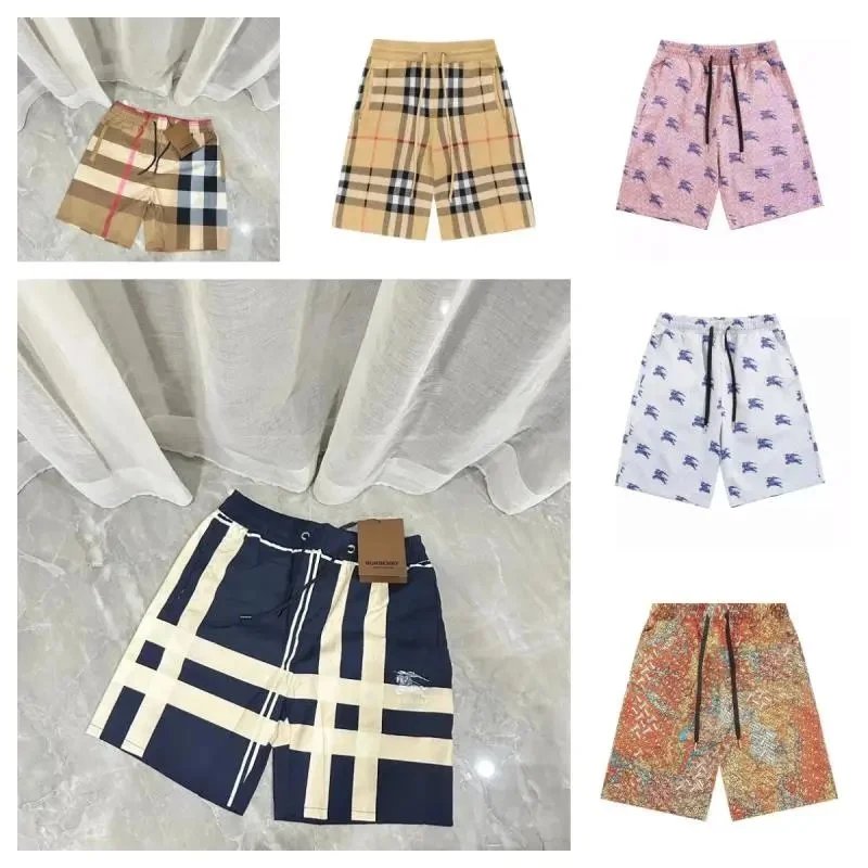 Burberry Navy Plaid Shorts
