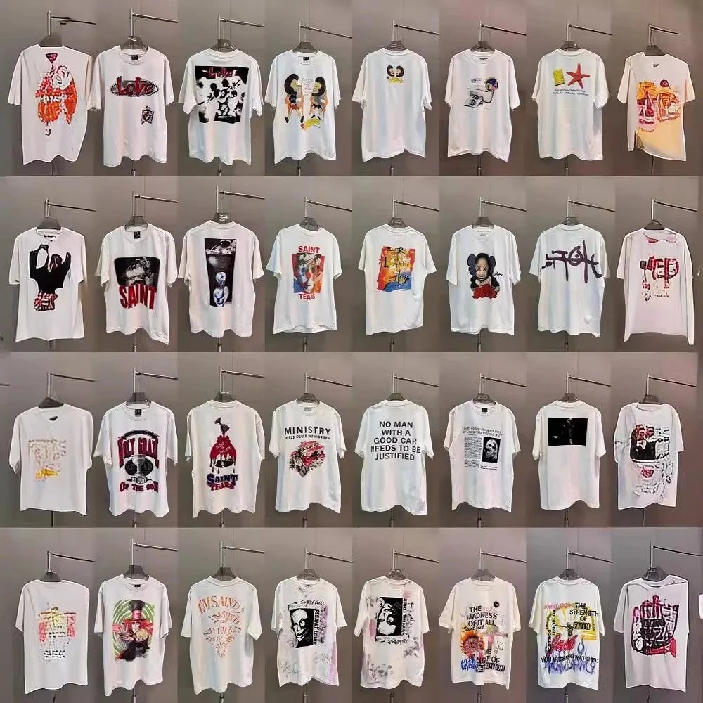 White Graphic Print T-Shirt Collection