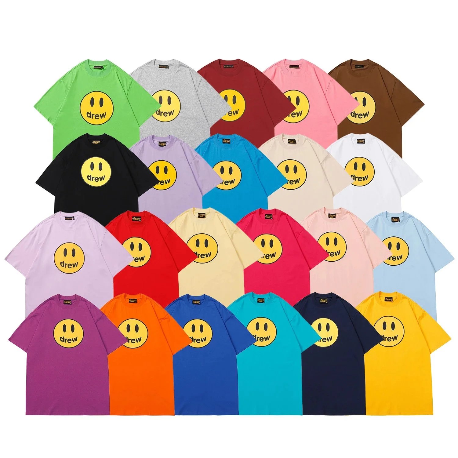 Drew Smiley Face T-Shirt in Various Colors
