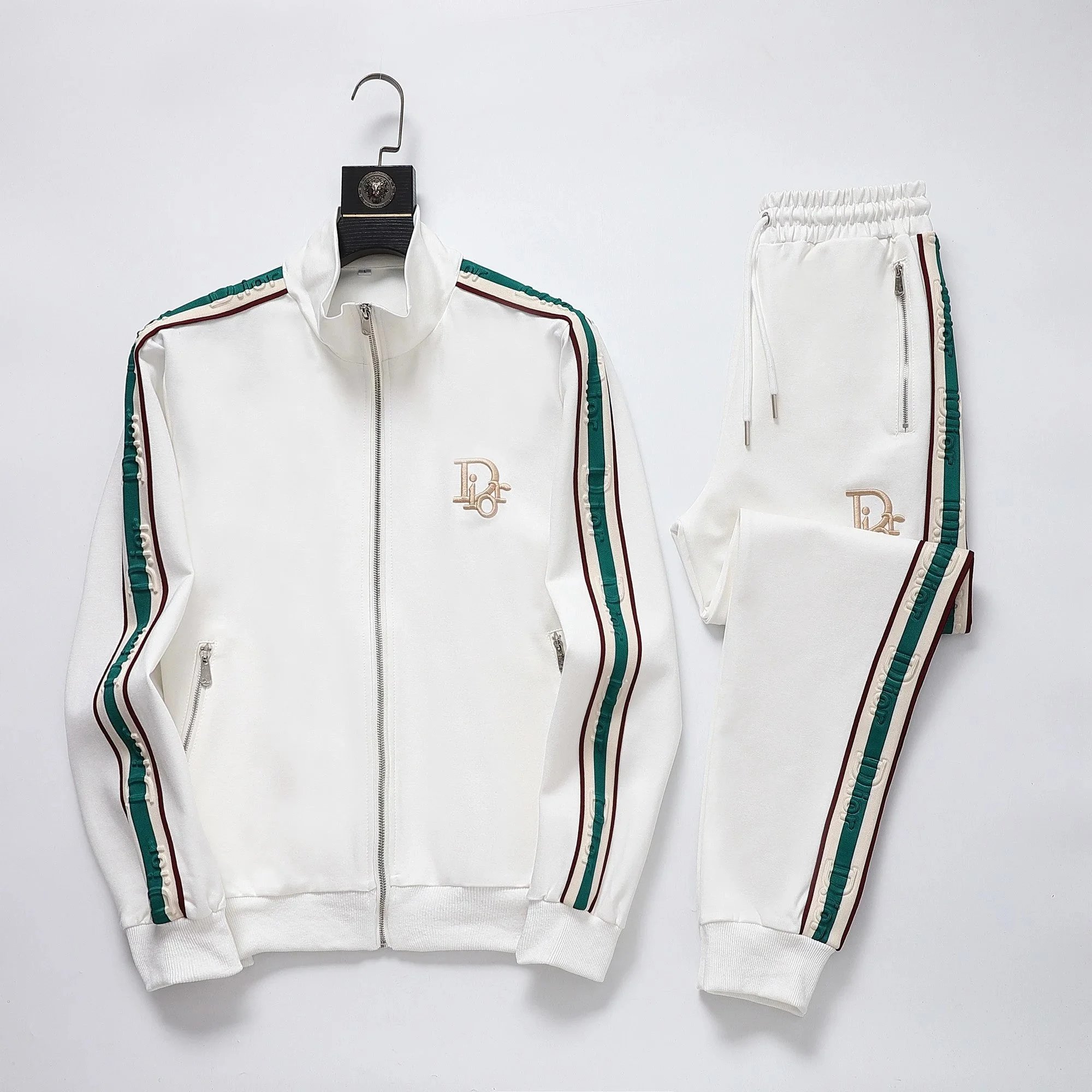 Dior White Track Jacket and Pants Set