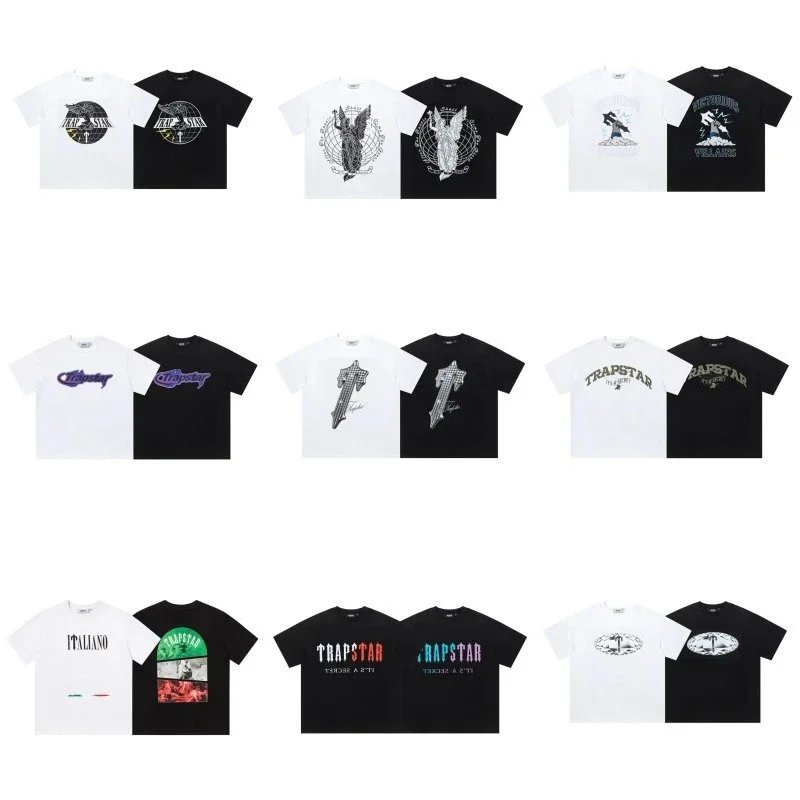 TRAPSTAR Black and White Graphic T-Shirt Collection