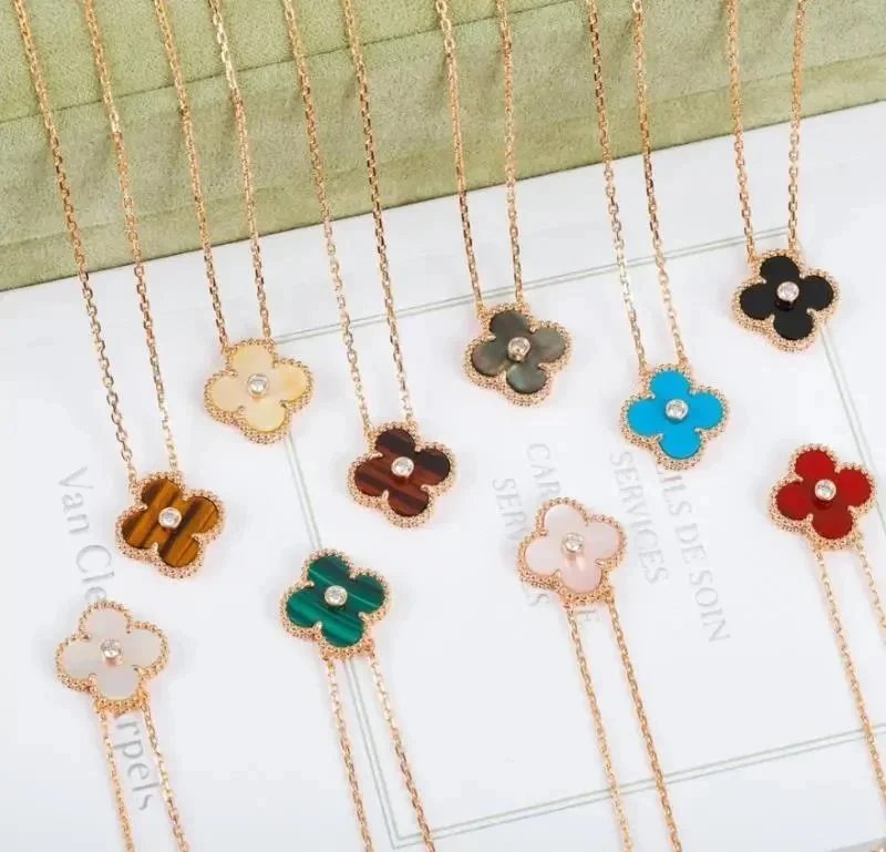 Van Cleef & Arpels Rose Gold Four-Leaf Clover Necklace