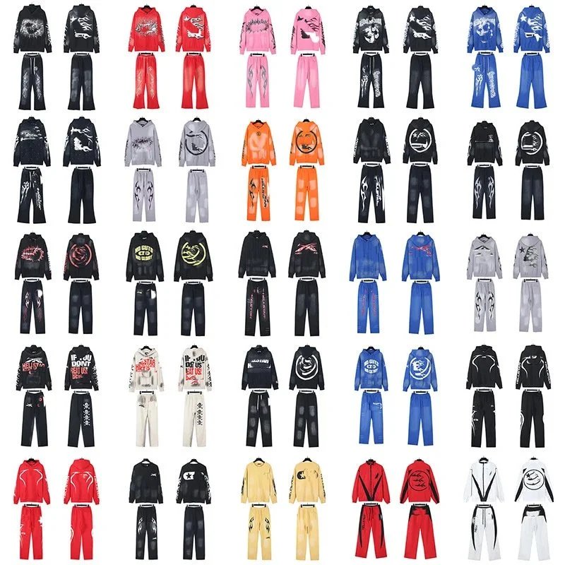 Diverse Color Men's Streetwear Tracksuits with Hoodies and Pants