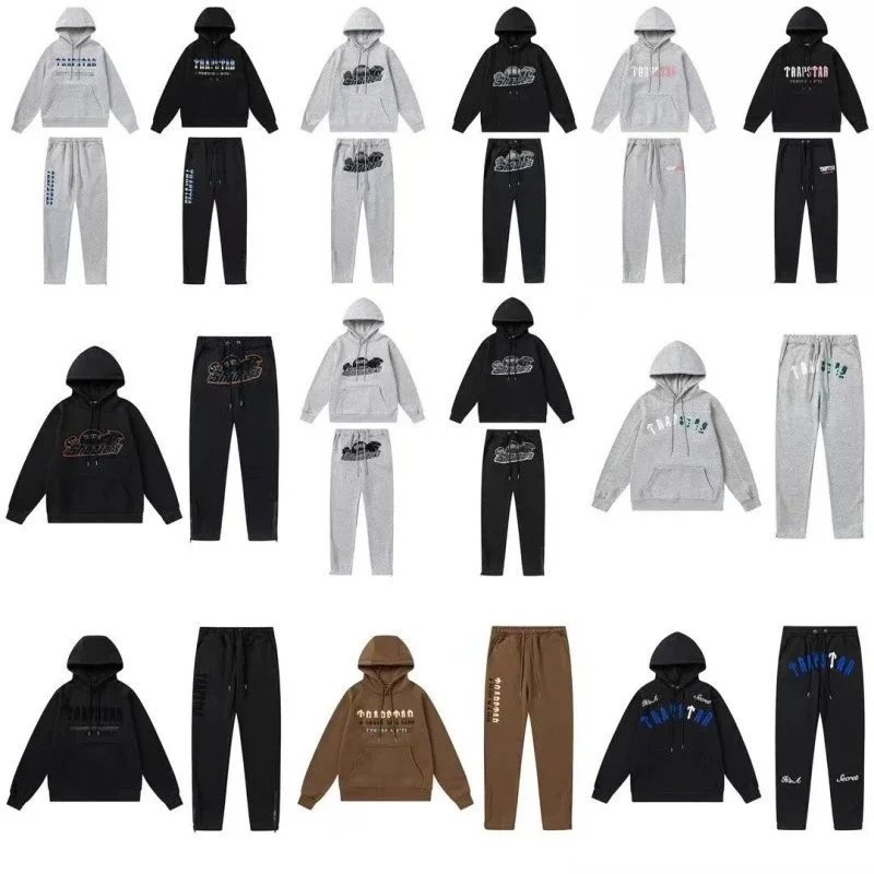 Trapstar Black Hoodie and Sweatpants Set