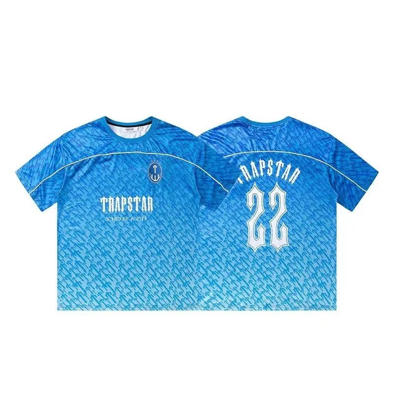 Trapstar Blue Patterned Short Sleeve Tee