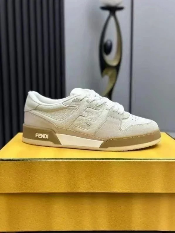 Fendi White Low Top Sneakers