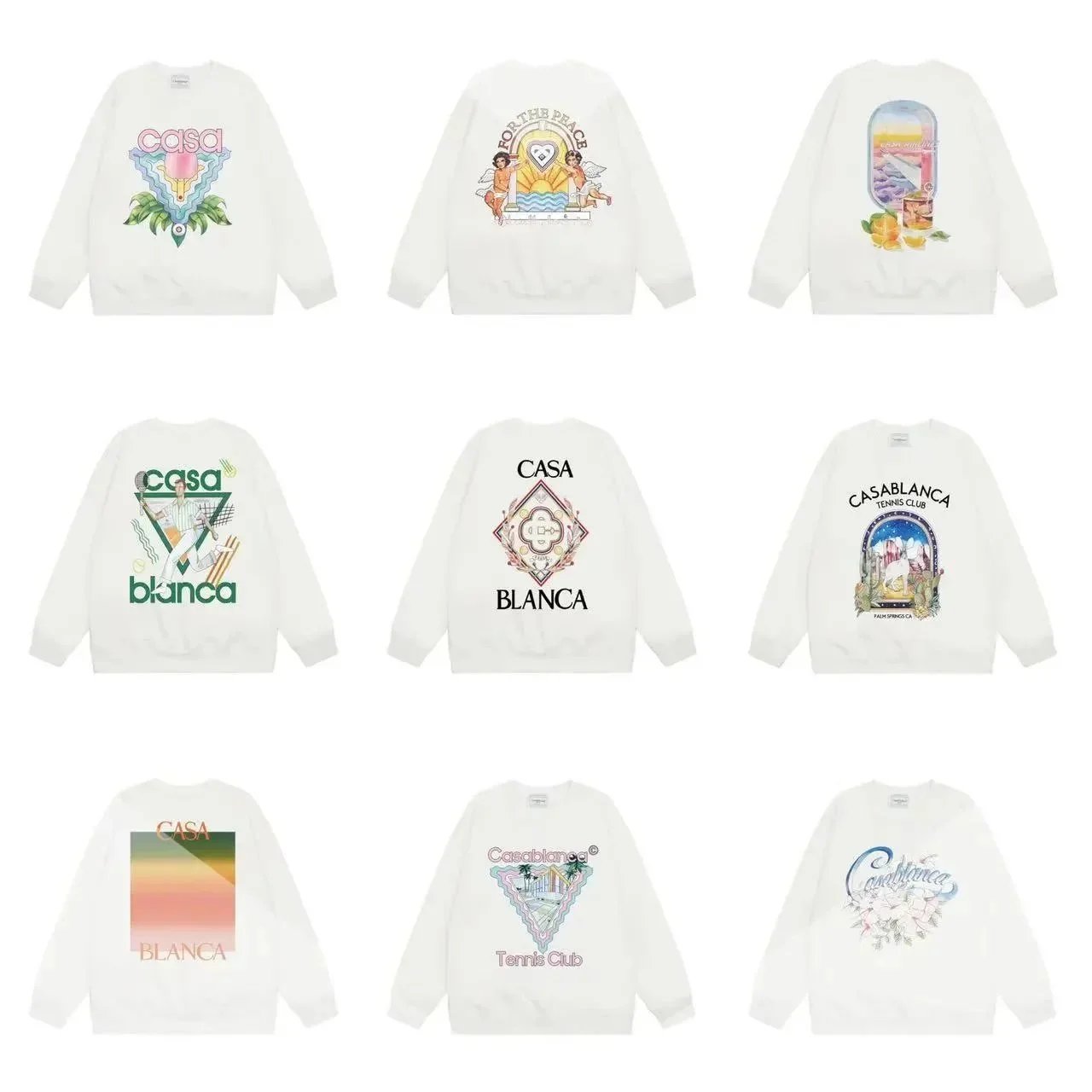 Casablanca White Long Sleeve Sweatshirt