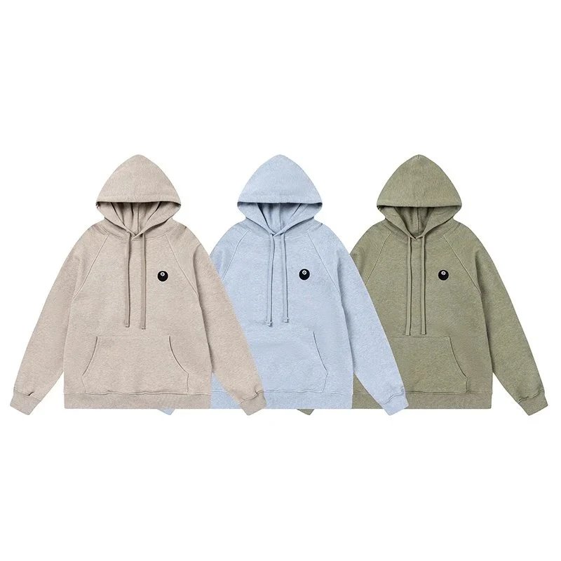 Unisex Hooded Sweatshirt in Beige, Blue, and Olive