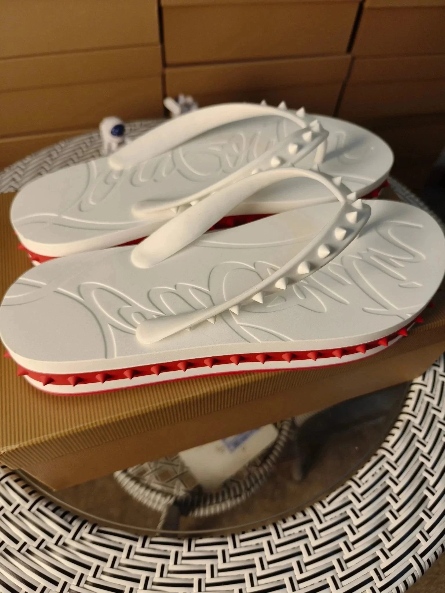 Christian Louboutin Slippers Spiked Slide — 9