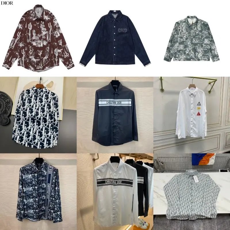 Christian Dior Patterned Long Sleeve Shirts