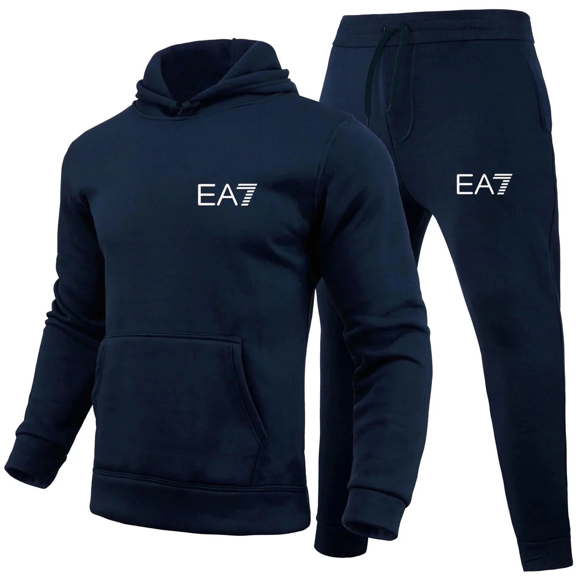 EA7 Navy Hoodie and Sweatpants Set
