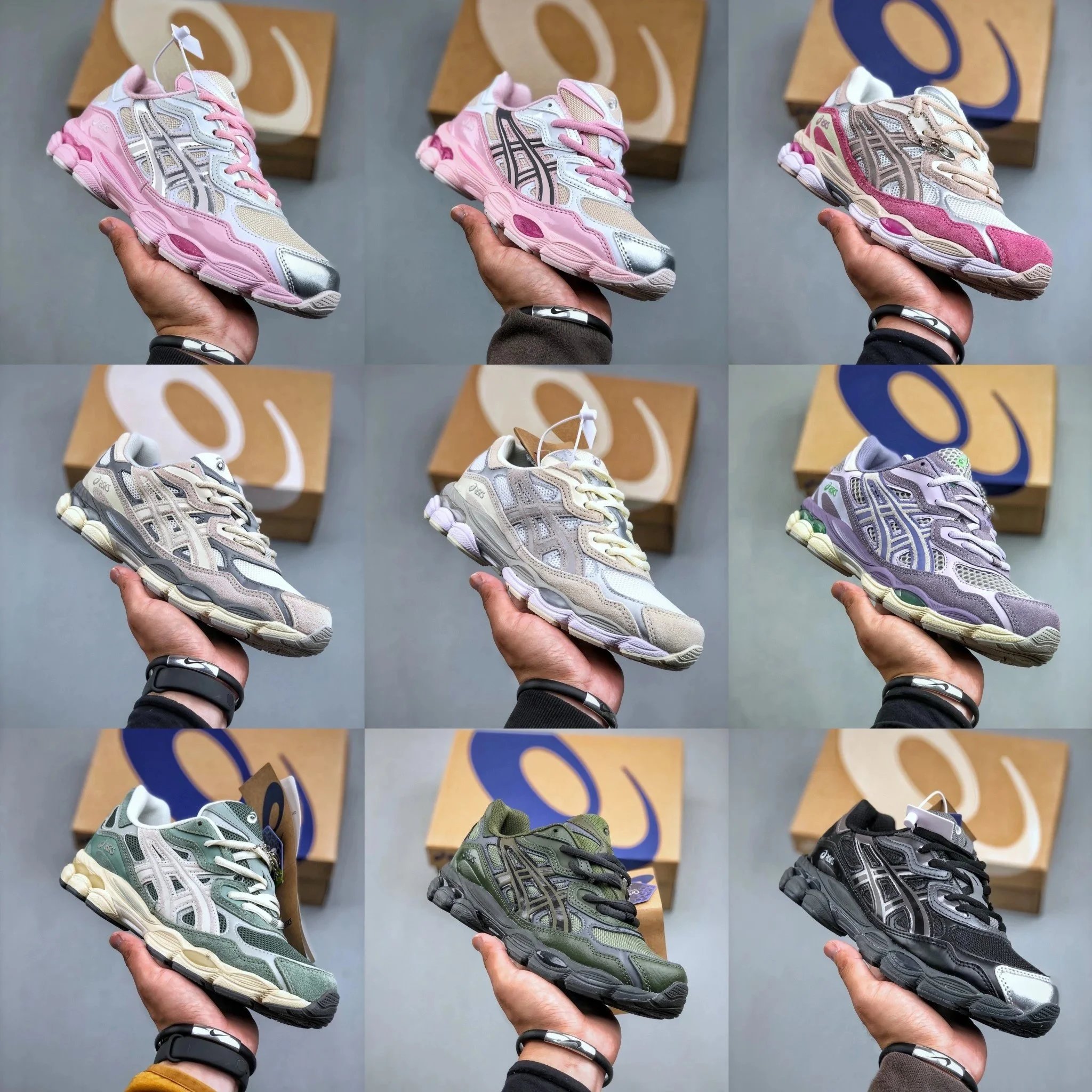 ASICS White and Pink Running Sneakers