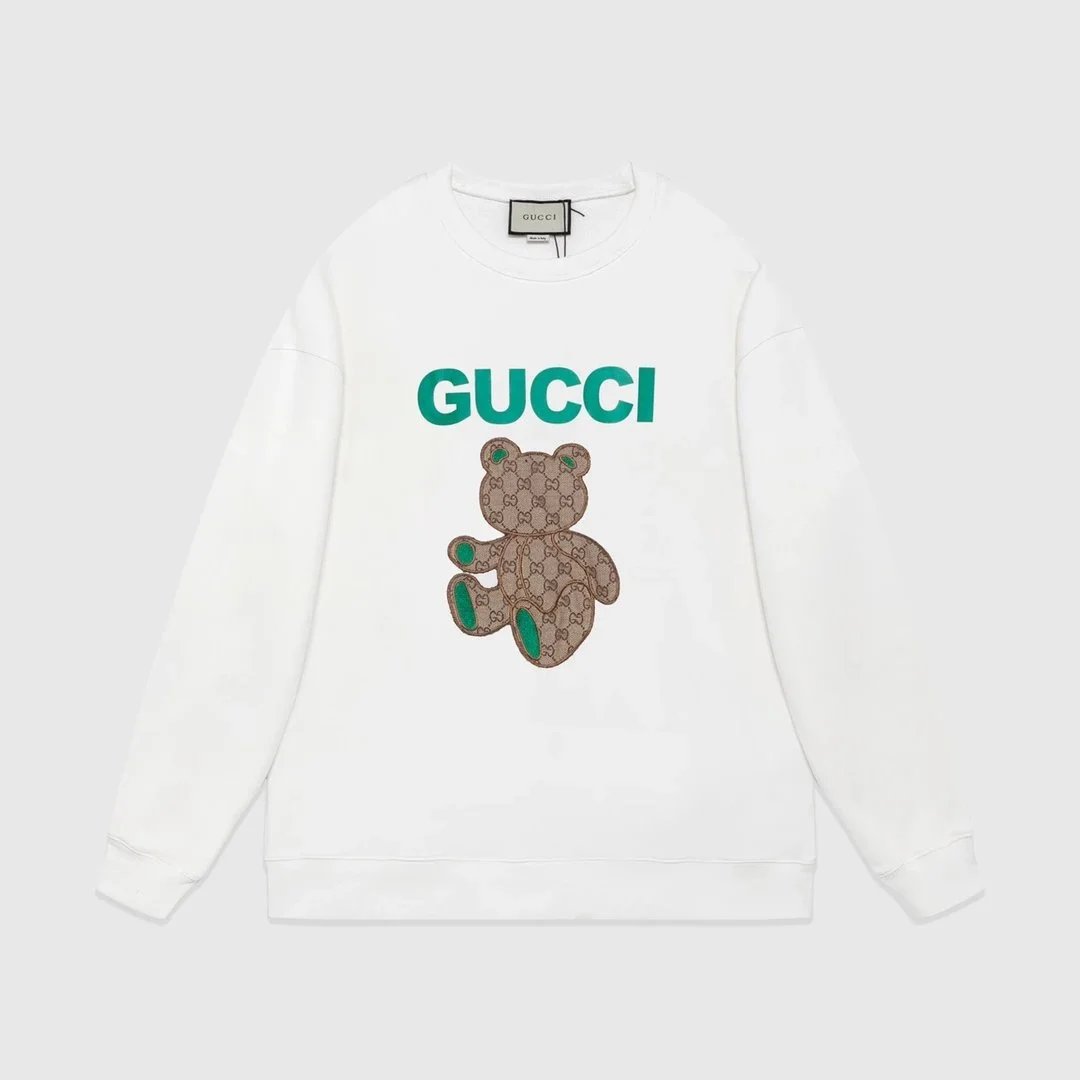 Gucci White Teddy Bear Sweatshirt