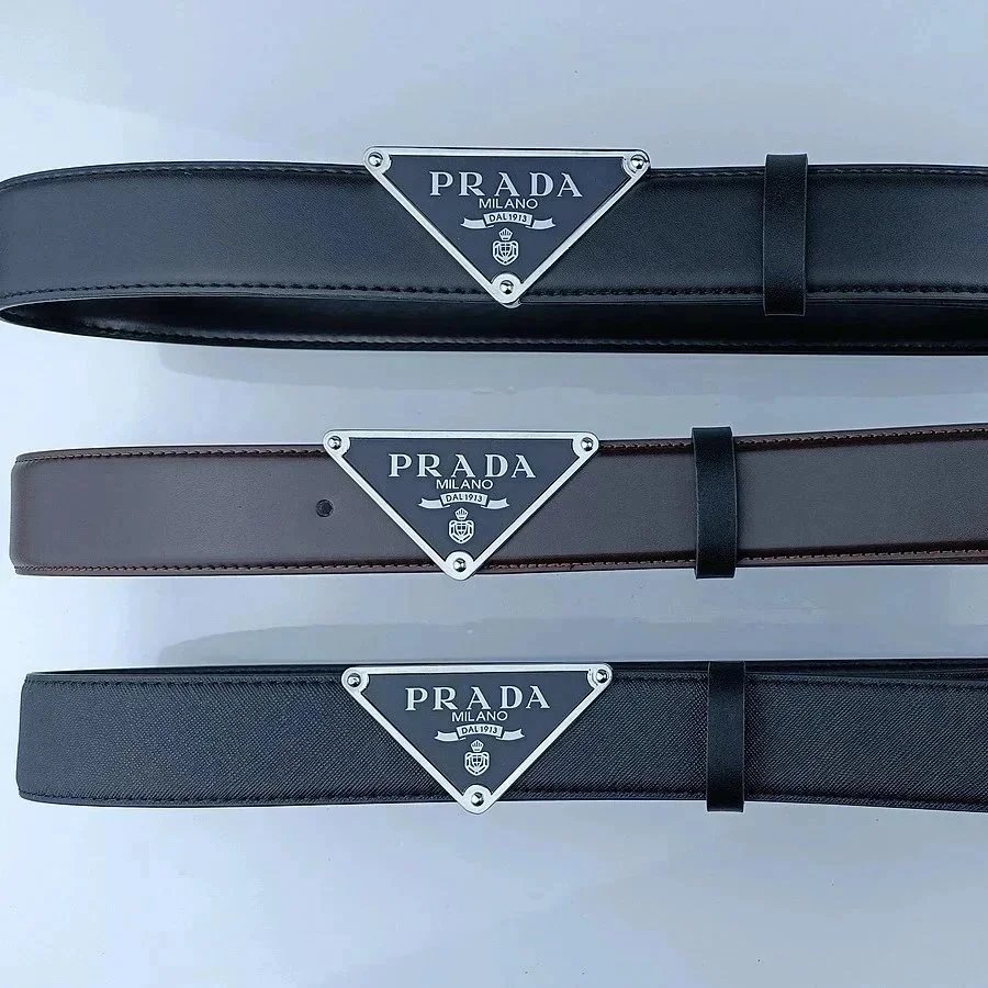 Prada Black Leather Belt