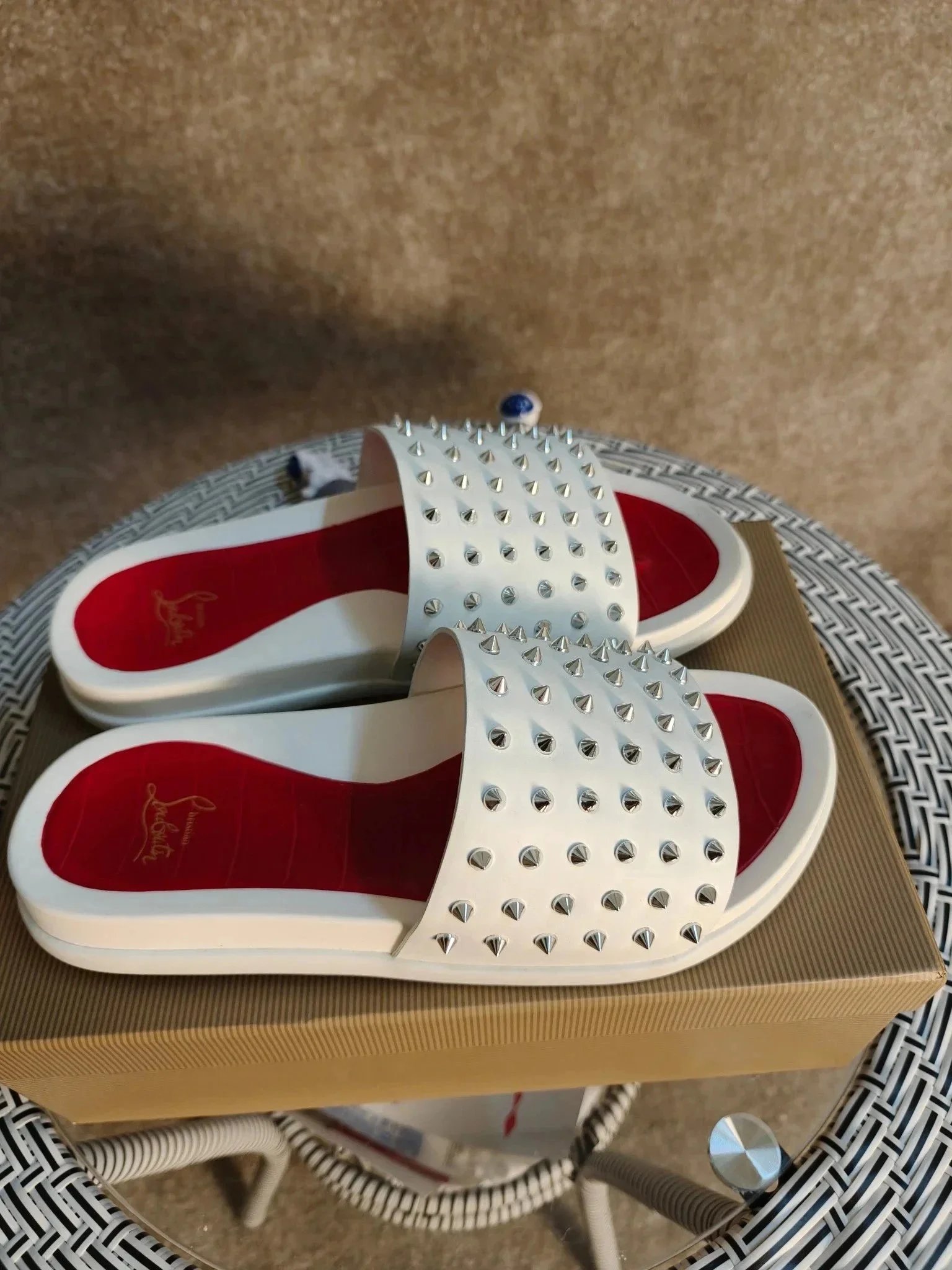 Christian Louboutin Slippers Spiked Slide — 23