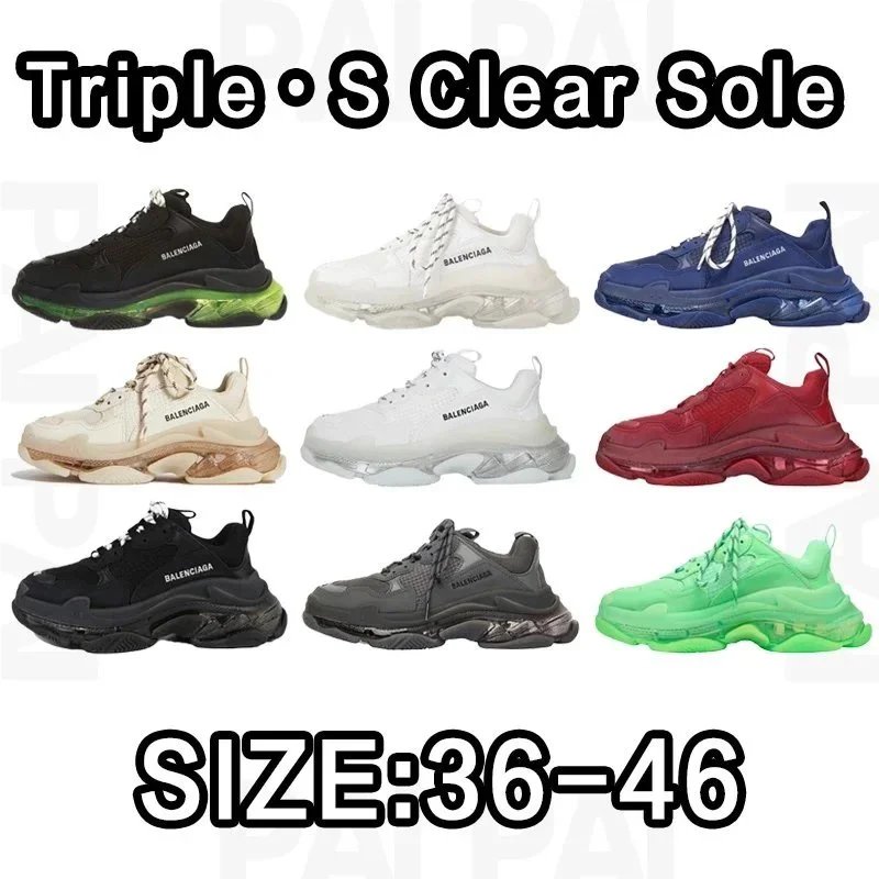 Balenciaga Triple S Clear Sole Sneakers