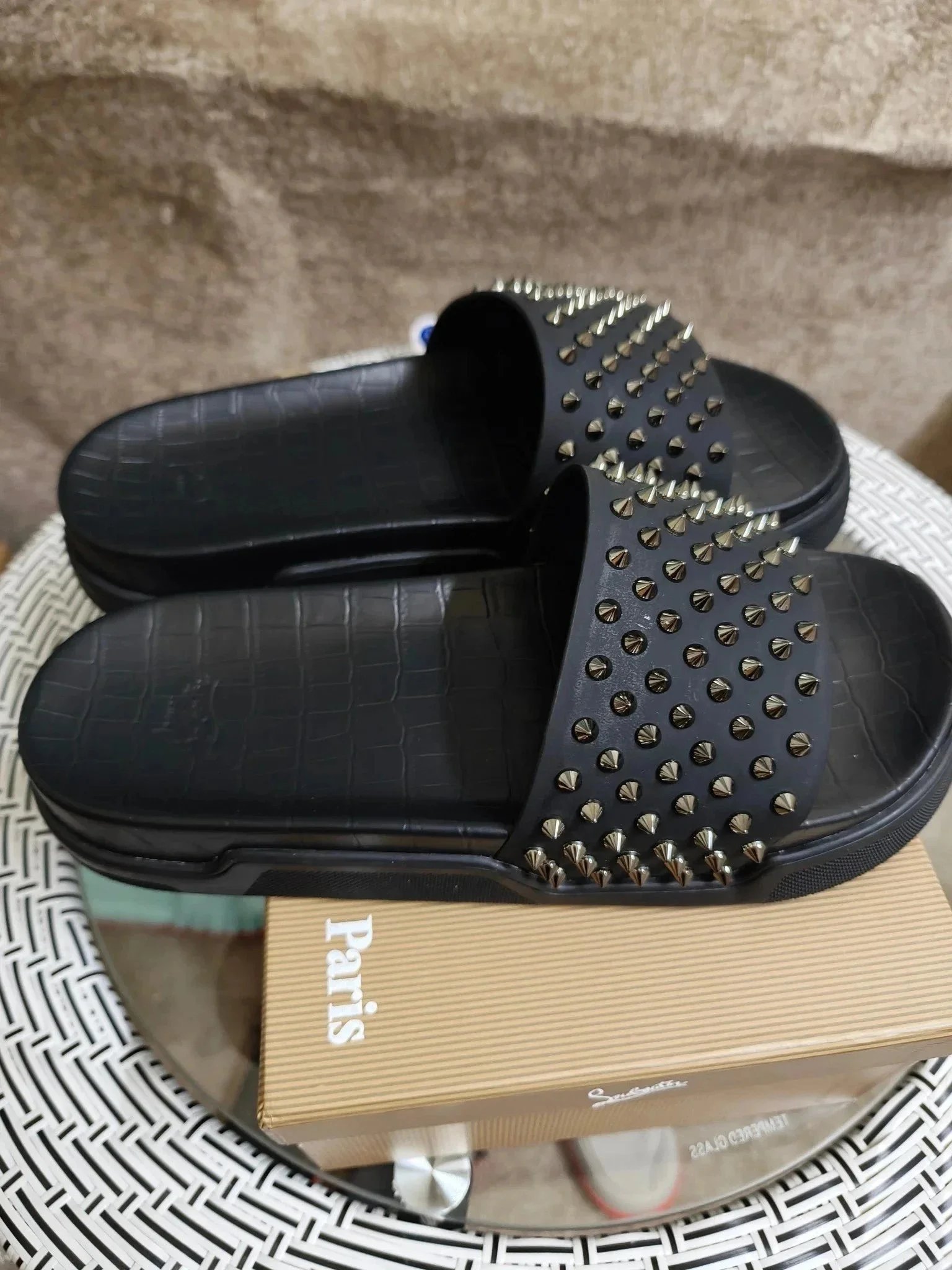 Christian Louboutin Slippers Spiked Slide — 16