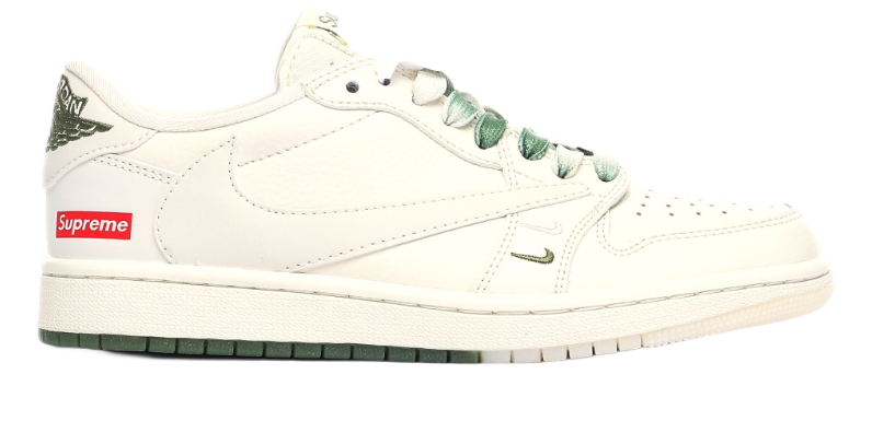 Nike x A Bathing Ape Air Jordan 1 Low 'Bapesta' Navy Beige Sneakers - 33