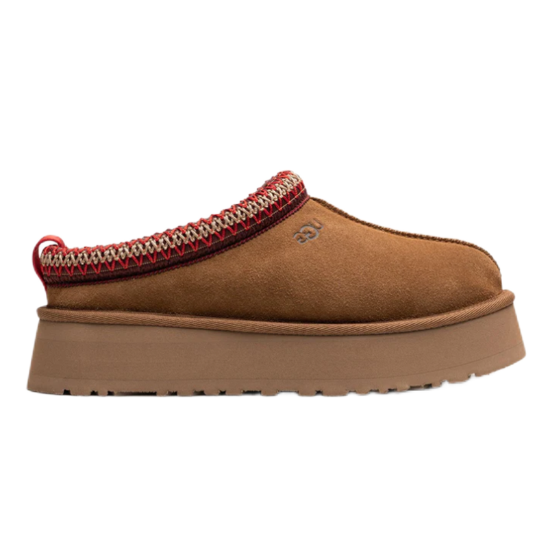 UGG Mini Bailey Bow Chestnut Suede Sheepskin Lined Ankle Boots - 35