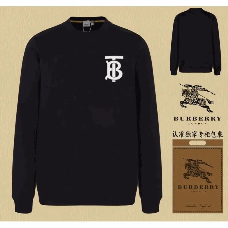 Burberry Black Long Sleeve Sweatshirt
