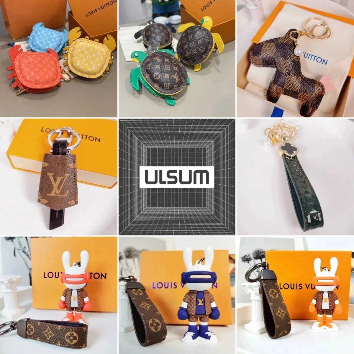 Louis Vuitton Monogram Keychains and Wallets Set