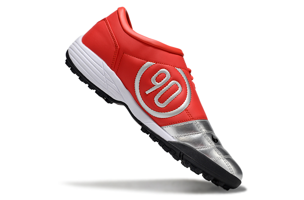 Nike Red and Silver Turf Soccer Shoes