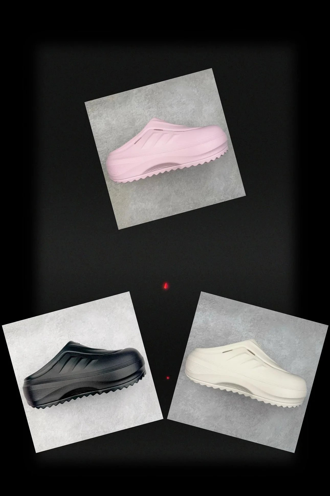 Platform Clogs in Black, Pink, and White