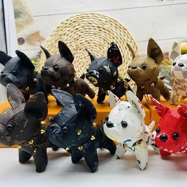 法斗犬 爆款钥匙扣斗牛犬包包挂件老花立体摆件挂饰 - 136032