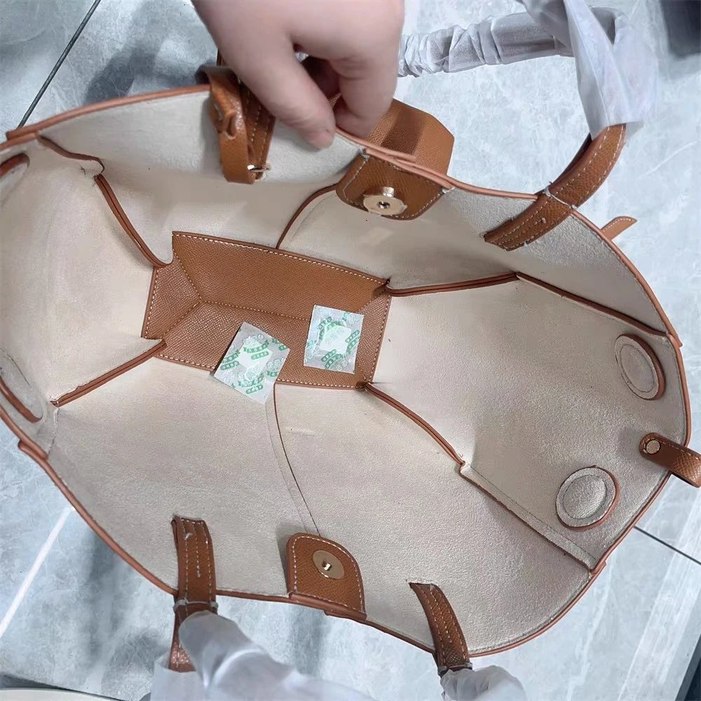 复古欧美小众水桶型手提腋下大包包 5