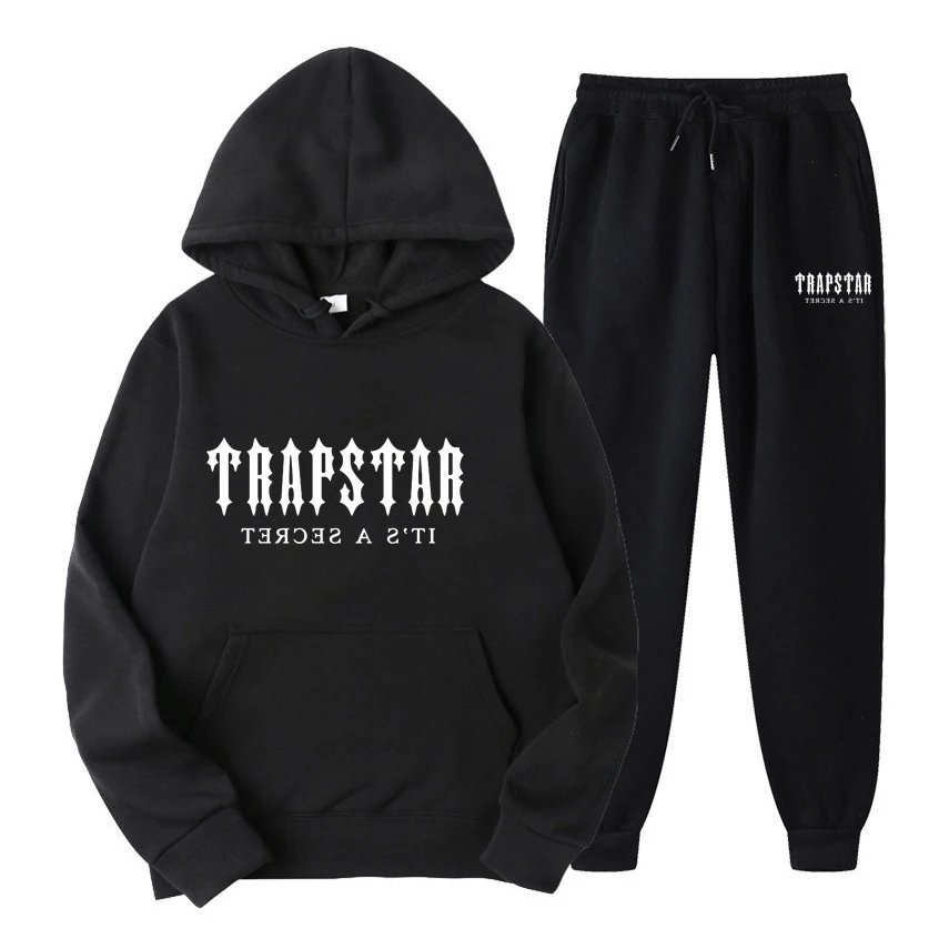 TRAPSTAR Hoodie and Pants Set - Black Streetwear Tracksuit - 134760