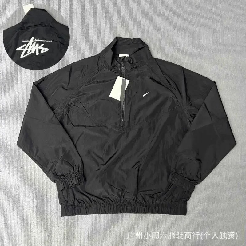 半拉链休闲情侣运动防风冲锋衣风衣外套男夹克高街机车1 - 135674