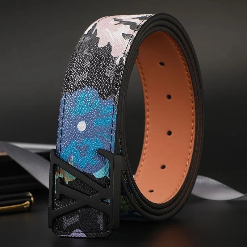 Black graffiti black buckle [give hole punch]]