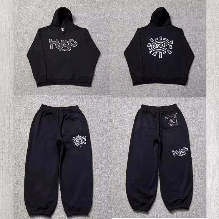 卫衣哈伦卫裤运动情侣休闲套装潮牌11 - 135545